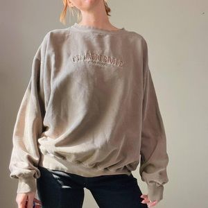 Embroidered Crewneck Sweatshirt  oversized fit  size: XL
